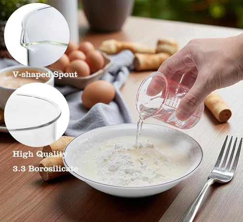 4 oz 120 ml Glass Measuring Cup with V (2 Count)