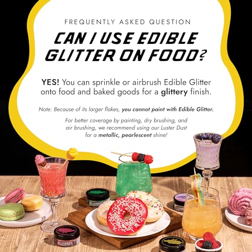 Canary Yellow Edible Glitter for Drinks & Cakes