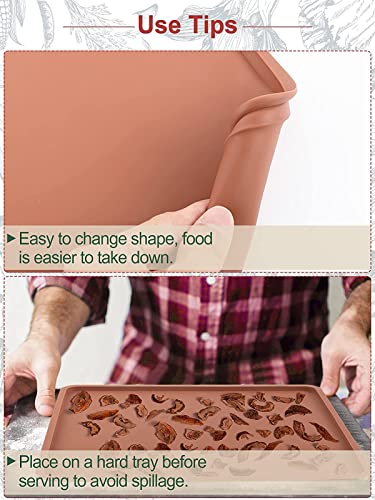 6Pcs Silicone Food Dehydrator Sheets with Edge