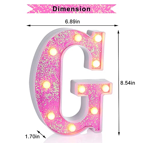 Pink Light up Letters (4.2329 Ounce)