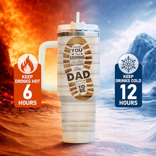 Bonus Dad Stepdad Thank You 40 oz Tumbler with Handle