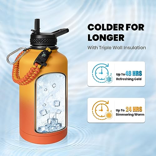 One Gallon Water Bottle Insulated 128 oz