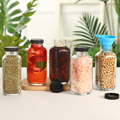 24pcs 16oz Glass Juice Bottles with Lids (24 Count)