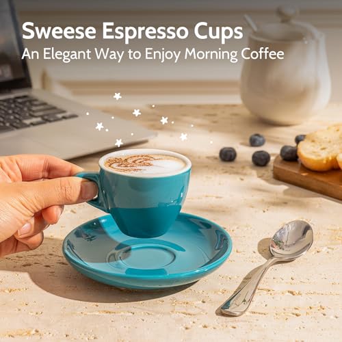 Espresso Cups with Saucers (4 Count)