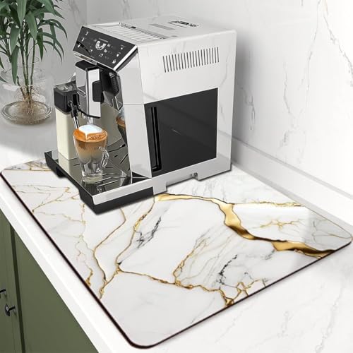 Coffee Mat or Dish Drying Mat Super Absorbent Drying Marble pattern Mat