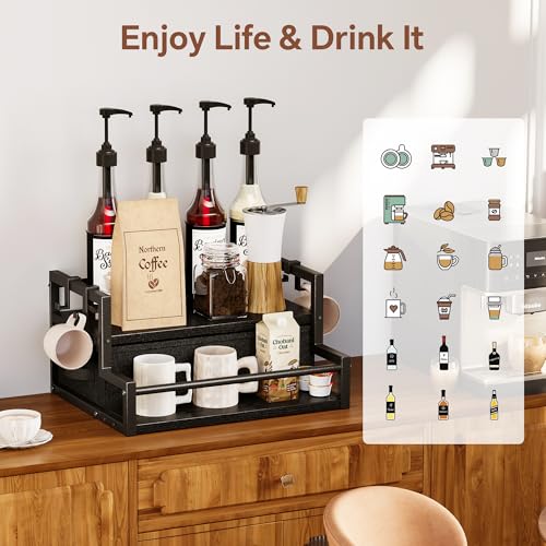 Coffee Syrup Organizer Rack