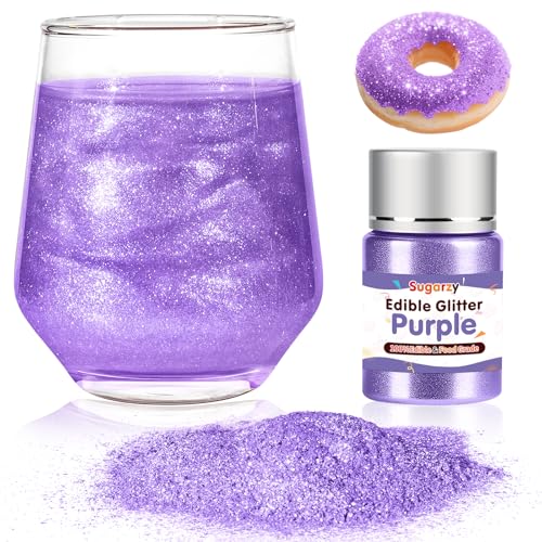 Edible Purple Glitter for Drinks