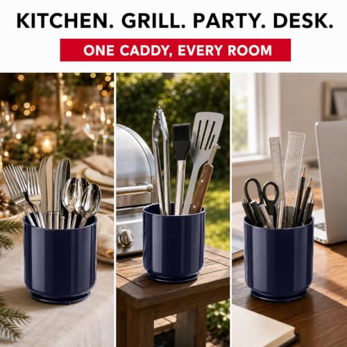 Jumbo Plastic Rotating Extra Large Utensil Holder Crock with No