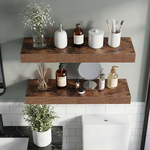 12 Inch Floating Shelves Wall Mounted for Display (2 Count)