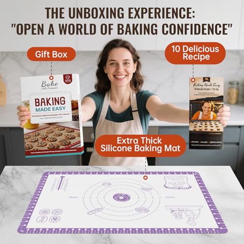 Silicone Pastry Mat with 10 Useful Recipes