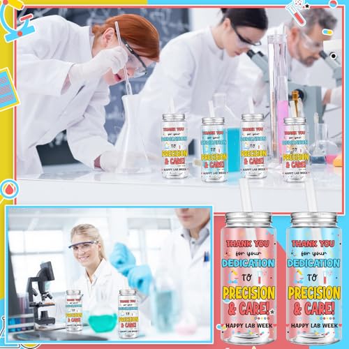 12 Pcs Lab Week 2026 Thank You Tumbler 14.2oz with Lid and Straw (12 Count)