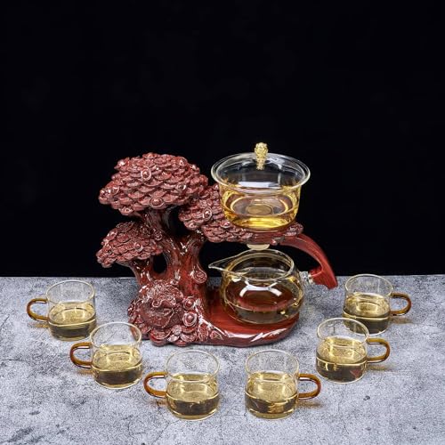 Glass Teapot Set with Infuser Semi Automatic Tea Set Magic Teapot