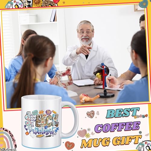 12 Pcs Speech Language Pathologist Appreciation Gift Slp Mug Bulk for Speech Teacher 11oz Coffee Cup Back to School Gifts for Women Men Slp Assistant Therapist Birthday Gifts (12 Count)