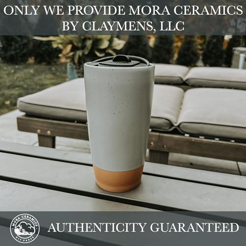 Double Wall Ceramic Coffee Travel Mug with Lid