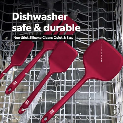 DI ORO Silicone Turner Spatula Set (4 Count)