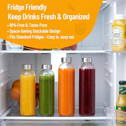 Clear Glass Bottles with Lids