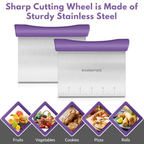 Multi Purpose Stainless Steel Bench Scraper Dough Blender & Pastry Cutter