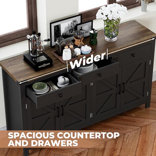 63" Sideboard Buffet Cabinet with Storage