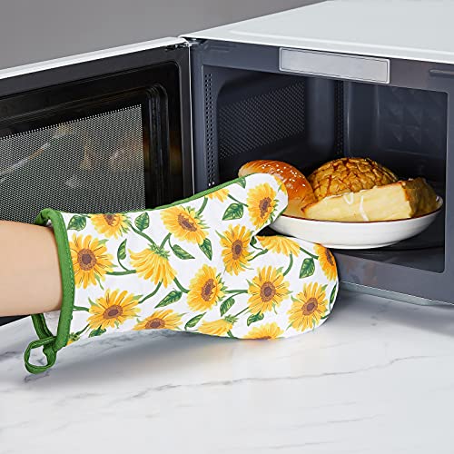 Oven Mitts and Potholders Dish Towles Set 100% Cotton for Perfect for Gifting (16 Ounce)