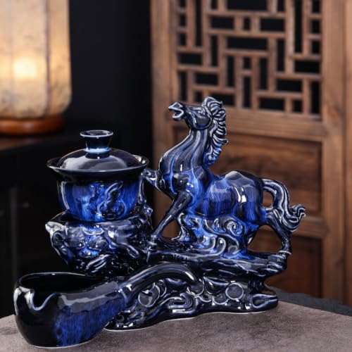 Ceramic Teapot with Infuser Horse Tea Set