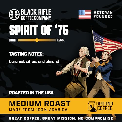 Black Rifle Coffee Medium Roast Ground Coffee Spirit of 76 18 oz (18 Ounce)
