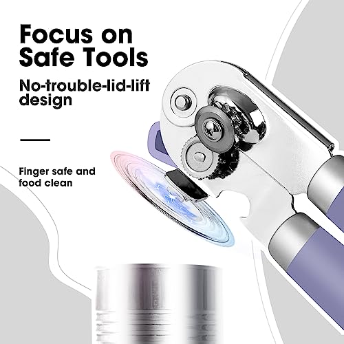 Heavy Duty Hand Can Opener Manual with Magnet Lid Remover