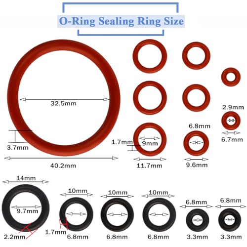 60Pcs Seal O Ring Kit Gasket Seal Set Saeco Philips Gaggia Coffee Machine (60 Count)