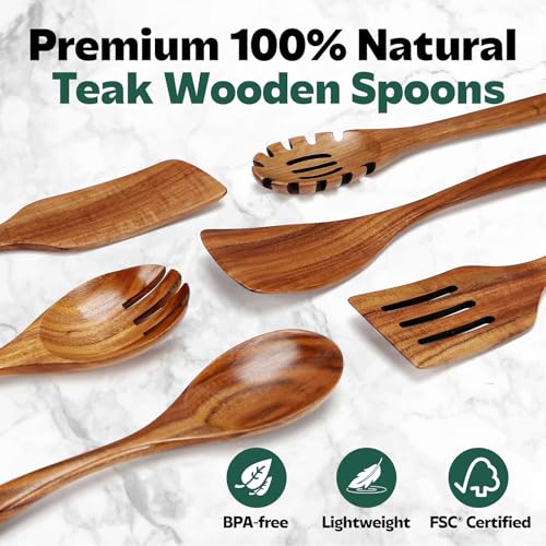 Wooden Spoons for Cooking (6 Count)