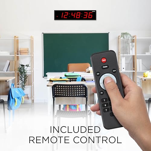 Oversized Digital Wall Clock with Large LED Display & Timer