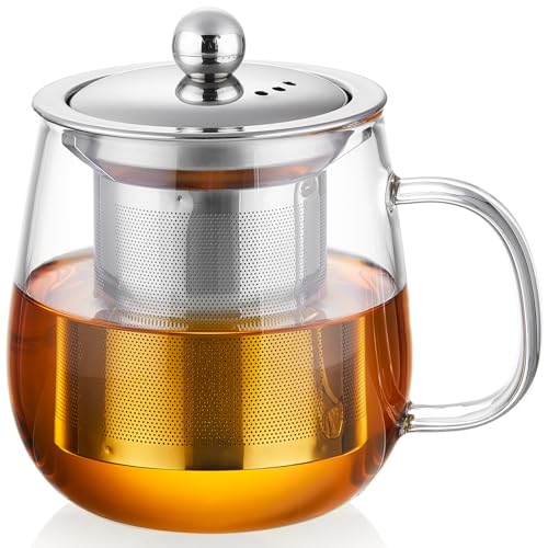 Glass Tea Cup with Infuser and Lid