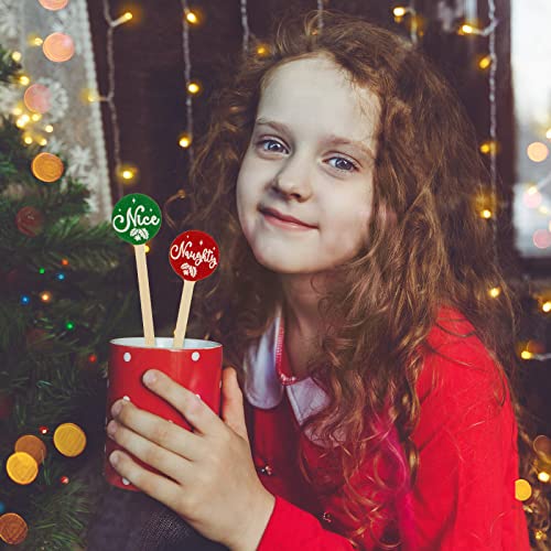 120 Pcs Wooden Christmas Coffee Stirrers Stir Sticks