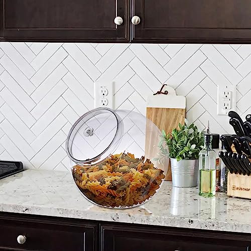 Clear Slanted Plastic Storage Jar with Lid