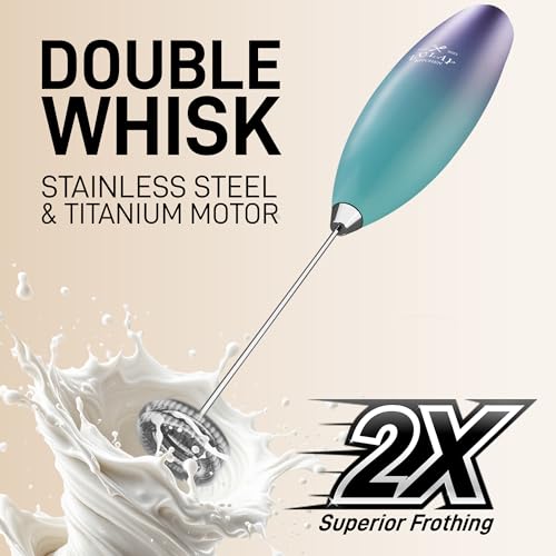 Powerful Milk Frother Wand With Duracell Batteries