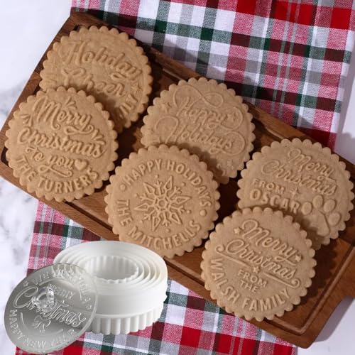 Personalized Christmas Cookie Stamps Customizable Name Cookie Stamps With Handle Cutter For Cookie Baking Decorating Cakes And Handmade Christmas Gifts Perfect
