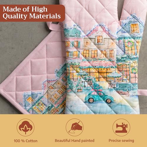 100% Cotton Oven Mitt & Pot Holder Set (2 Count)