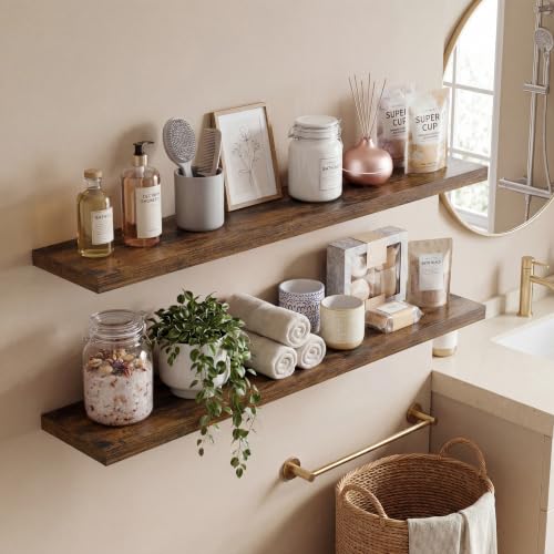 10 Inch Deep Floating Shelves 40” Set of 2 (2 Count)