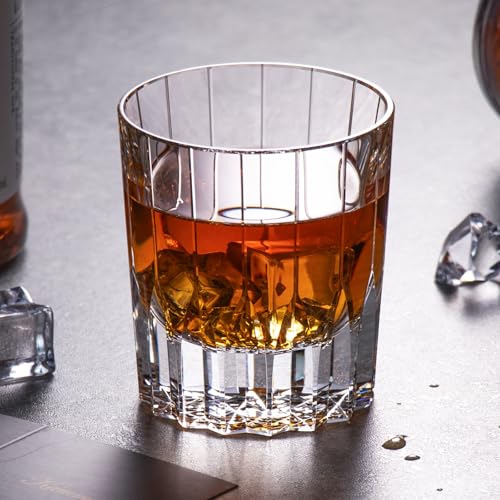 Crystal Whiskey Glasses Set of 2 Handcrafted Old Fashioned Glasses (2 Count)