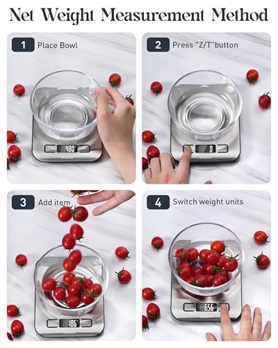 Food Scale Digital Kitchen Scale with Grams & Ounces Units