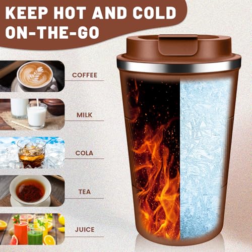 Insulated Coffee Tumblers with Flip Lid 12oz