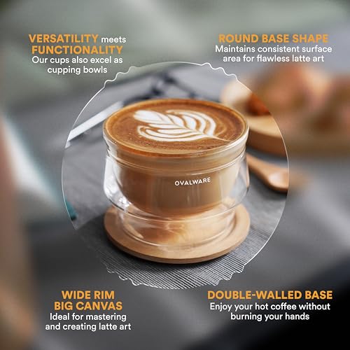 Double Wall Latte Art Cups 8.5oz (2 Count)