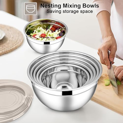 Stainless Steel Mixing Bowls (18 Count)