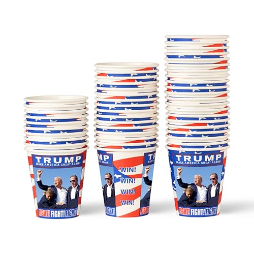 Trump Design Disposable Paper Coffee Cups (50 Count)