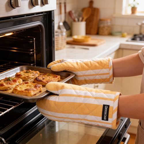 Oven Mitts Heat Resistant Kitchen Gloves (2 Count)