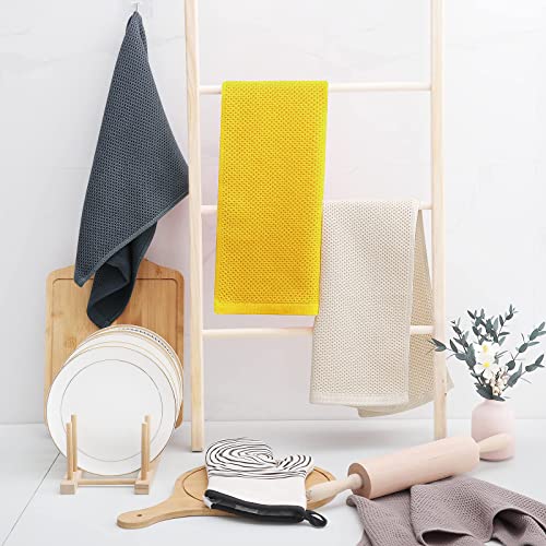 100% Cotton Waffle Weave Kitchen Dish Towels 4 (4 Count)