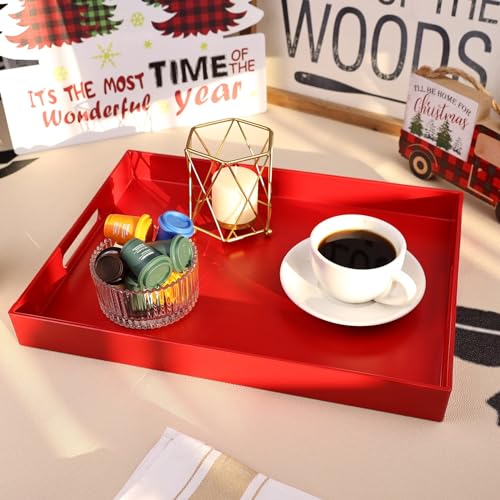 Red Serving Tray for Coffee Table