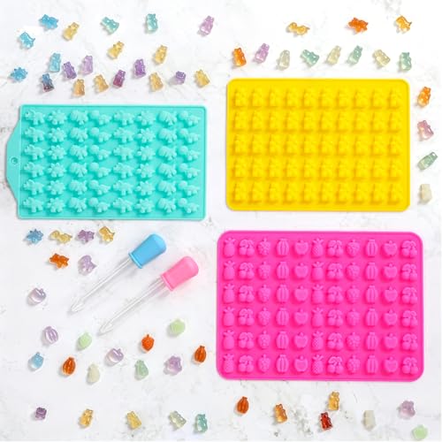 Gummy Candy Molds with 2pcs Droppers (3 Count)