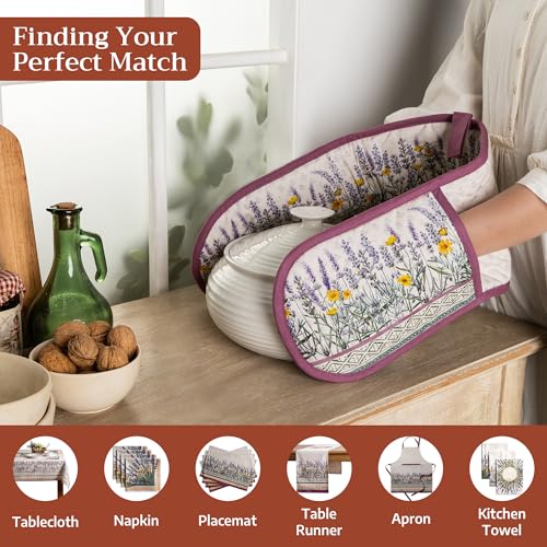 Double Oven Mitts 100% Cotton Double Oven Glove