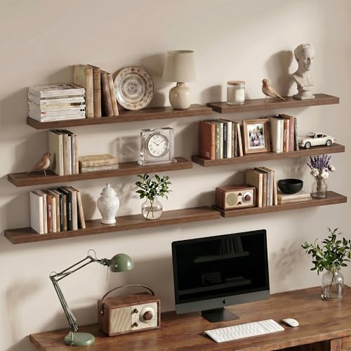 48 Inch Floating Shelves Wall Mounted for Display (2 Count)