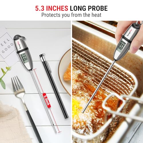 TempSwift 1 Sec Meat Thermometer Digital for Kitchen Cooking Food (2 Count)
