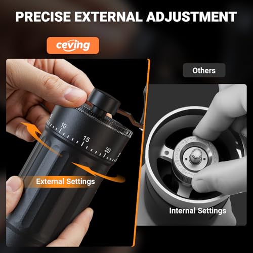 Mini Manual Coffee Grinder With 40 Adjustable Settings
